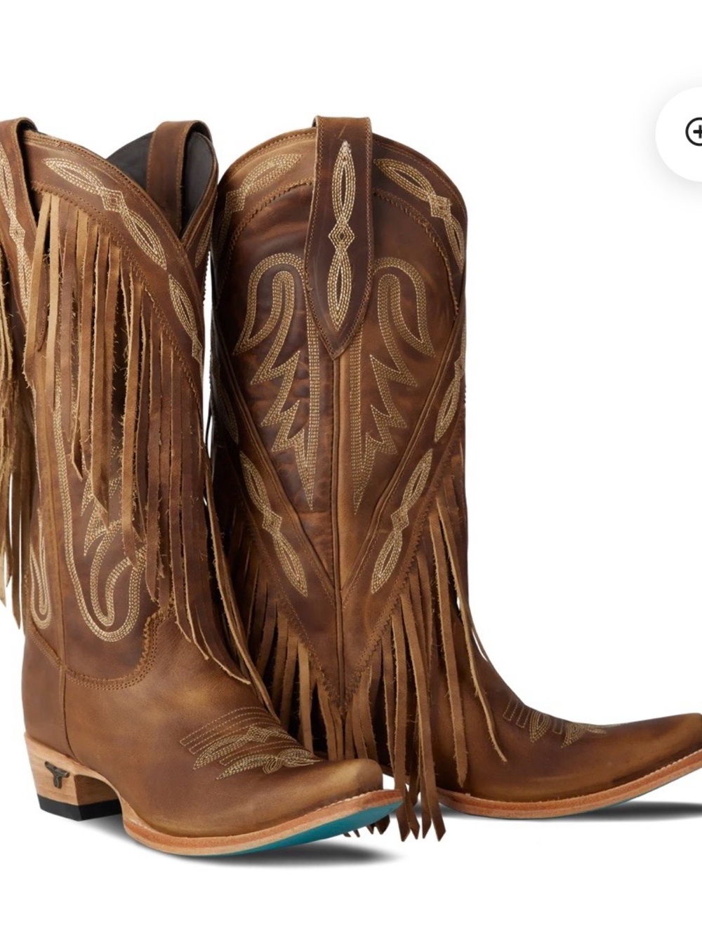 Lane senita falls Fringed Brown Western Cowboy Boots - never used come with box
